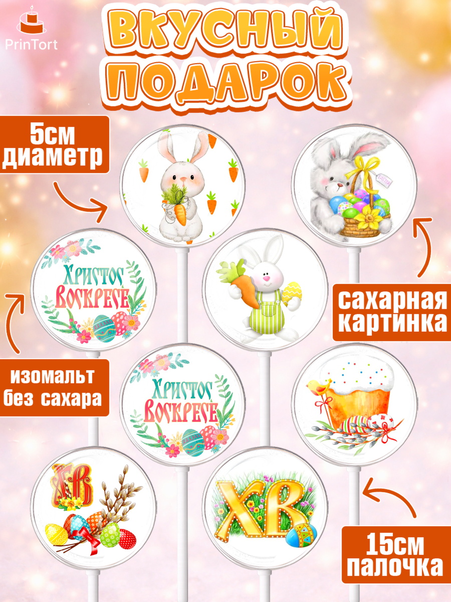 Леденцы 3,5, Светлая Пасха, Украшение кулича, Девочка, Пасха, арт. PL300465_2, кадр 2