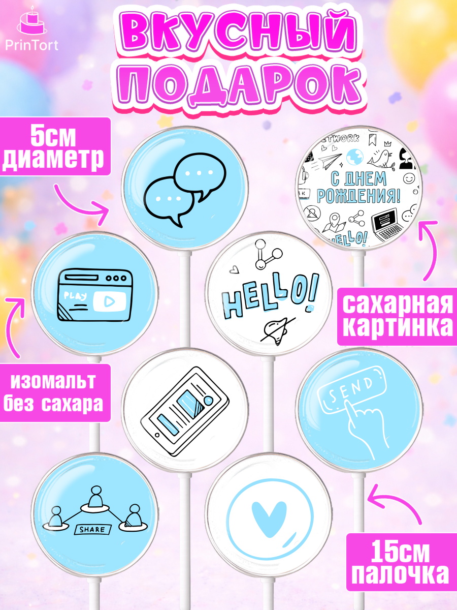Леденцы 3,5, ТикТок, TikTok, Девочка, День рождения, арт. PL301515_1, кадр 2
