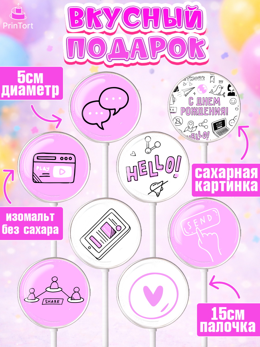 Леденцы 3,5, ТикТок, TikTok, Девочка, День рождения, арт. PL301516_1, кадр 2