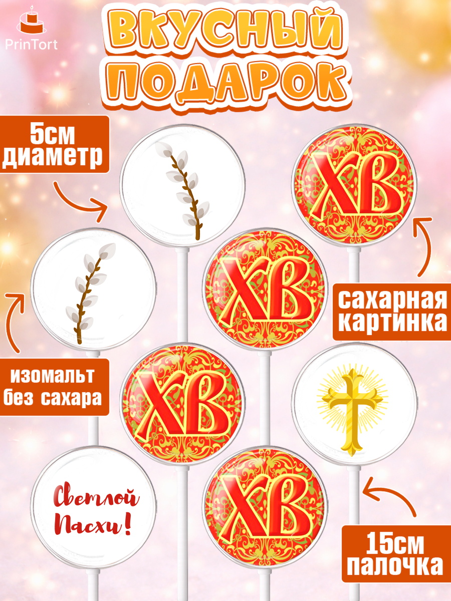 Леденцы 3,5, Светлая Пасха, Украшение кулича, Девочка, Пасха, арт. PL302763_2, кадр 2