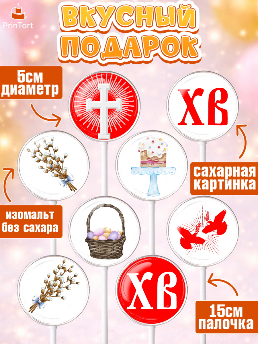 Леденцы 3,5, Светлая Пасха, Украшение кулича, Девочка, Пасха, арт. PL302766_2, кадр 2