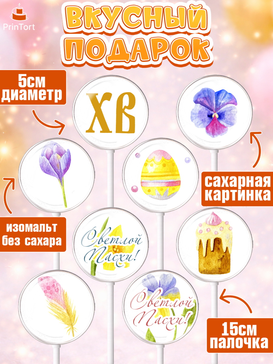Леденцы 3,5, Светлая Пасха, Украшение кулича, Девочка, Пасха, арт. PL303130_1, кадр 2