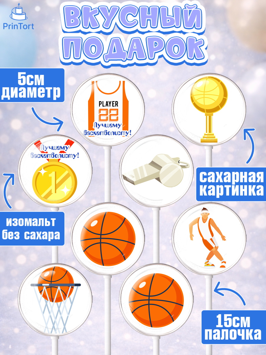 Леденцы 3,5, Баскетбол, Спорт, Мальчик, День рождения, арт. PL304429_2, кадр 2