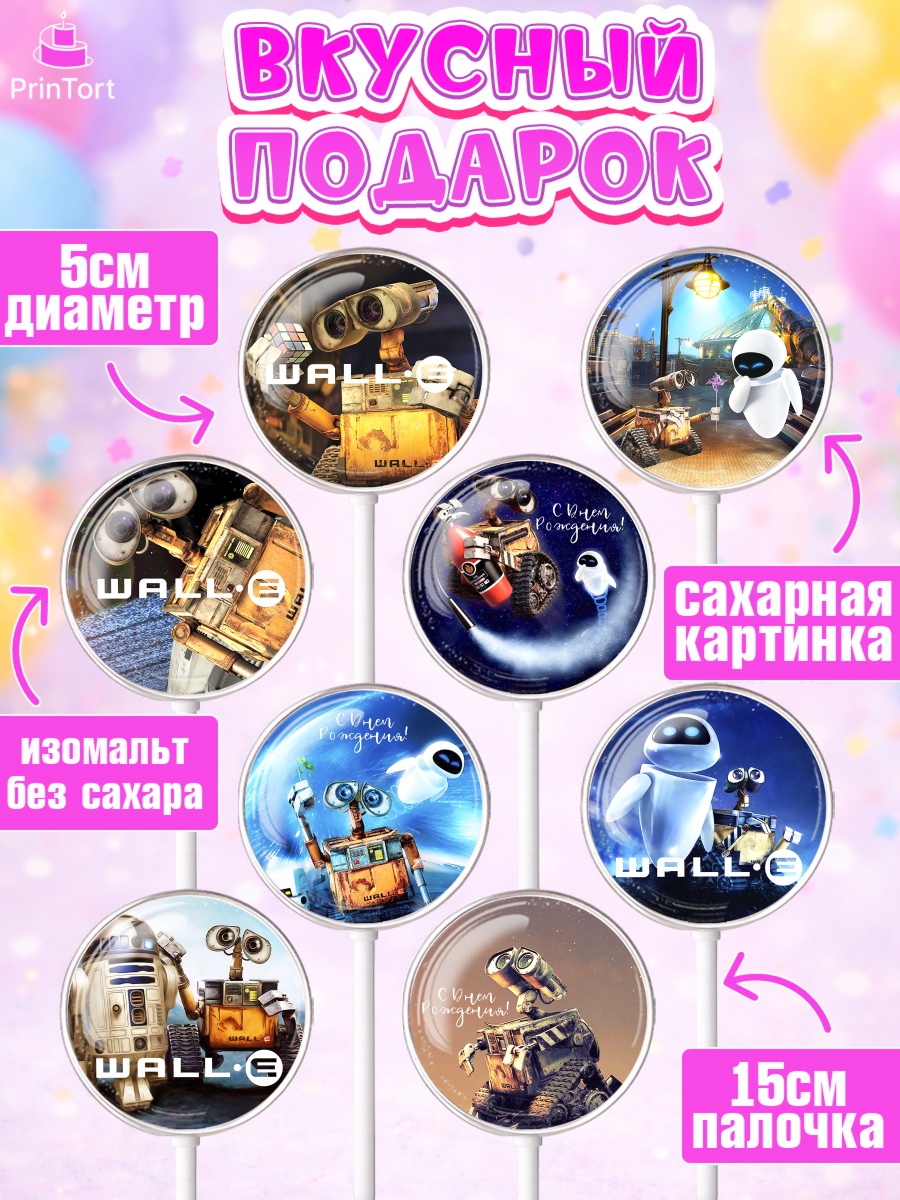 Леденцы 3,5, ВАЛЛ-И, Wall-E, Девочка, День рождения, арт. PL304698_1, кадр 2