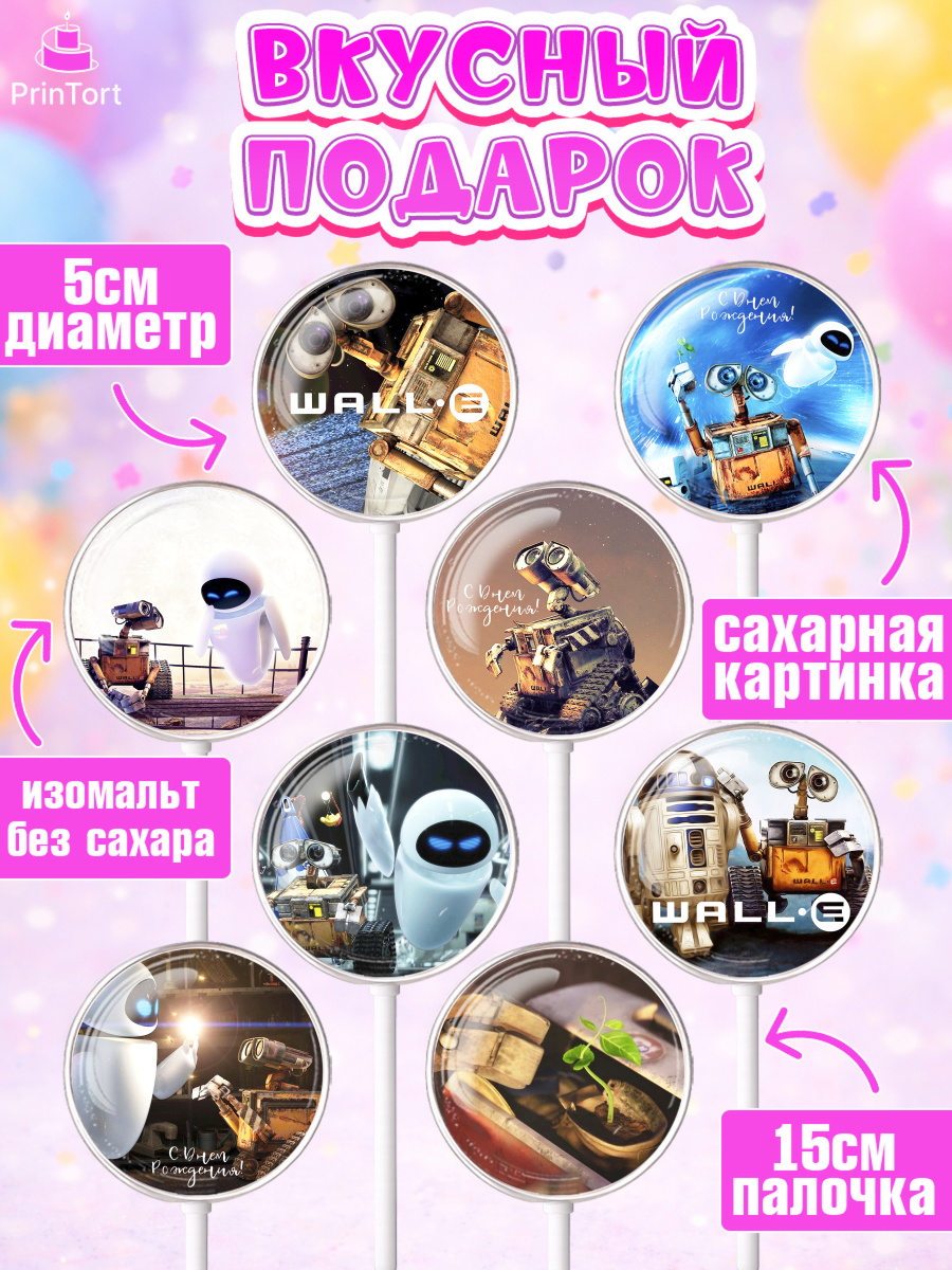 Леденцы 3,5, ВАЛЛ-И, Wall-E, Девочка, День рождения, арт. PL304698_2, кадр 2