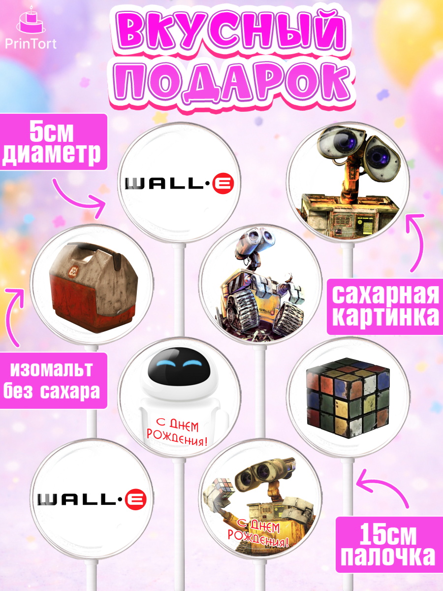 Леденцы 3,5, ВАЛЛ-И, Wall-E, Девочка, День рождения, арт. PL304705_1, кадр 2