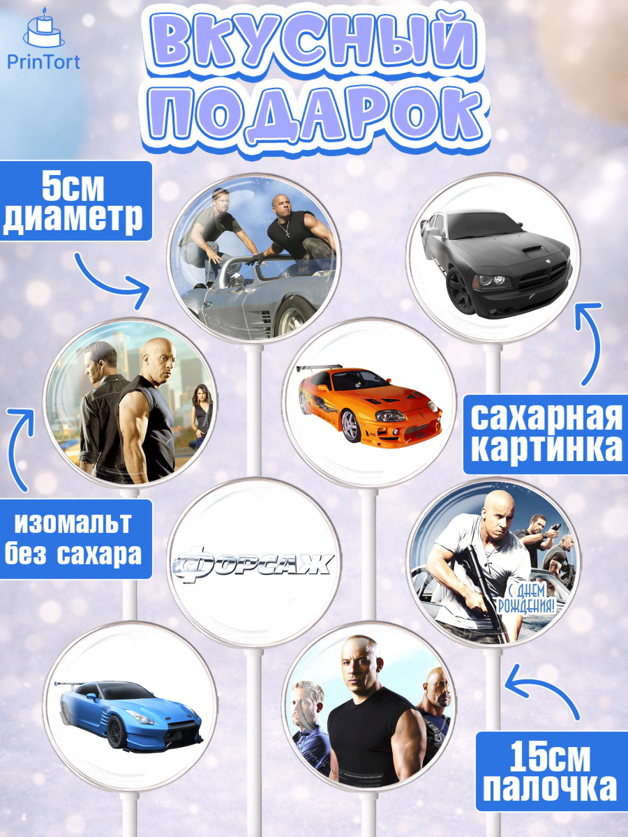 Леденцы 3,5, Форсаж, Гонки, Мальчик, День рождения, арт. PL304806_1, кадр 2