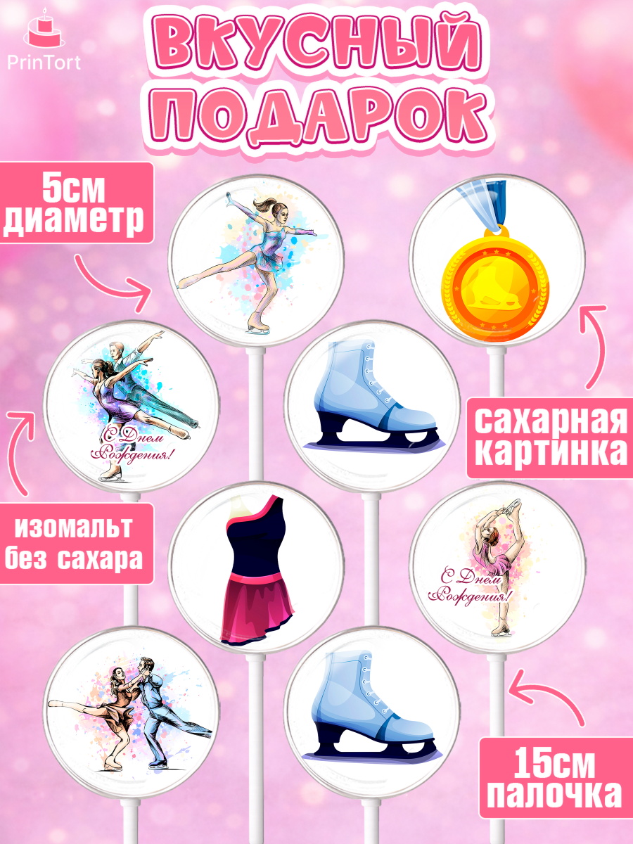 Леденцы 3,5, Фигурное катание, Коньки, Девочка, День рождения, арт. PL305545_1, кадр 2