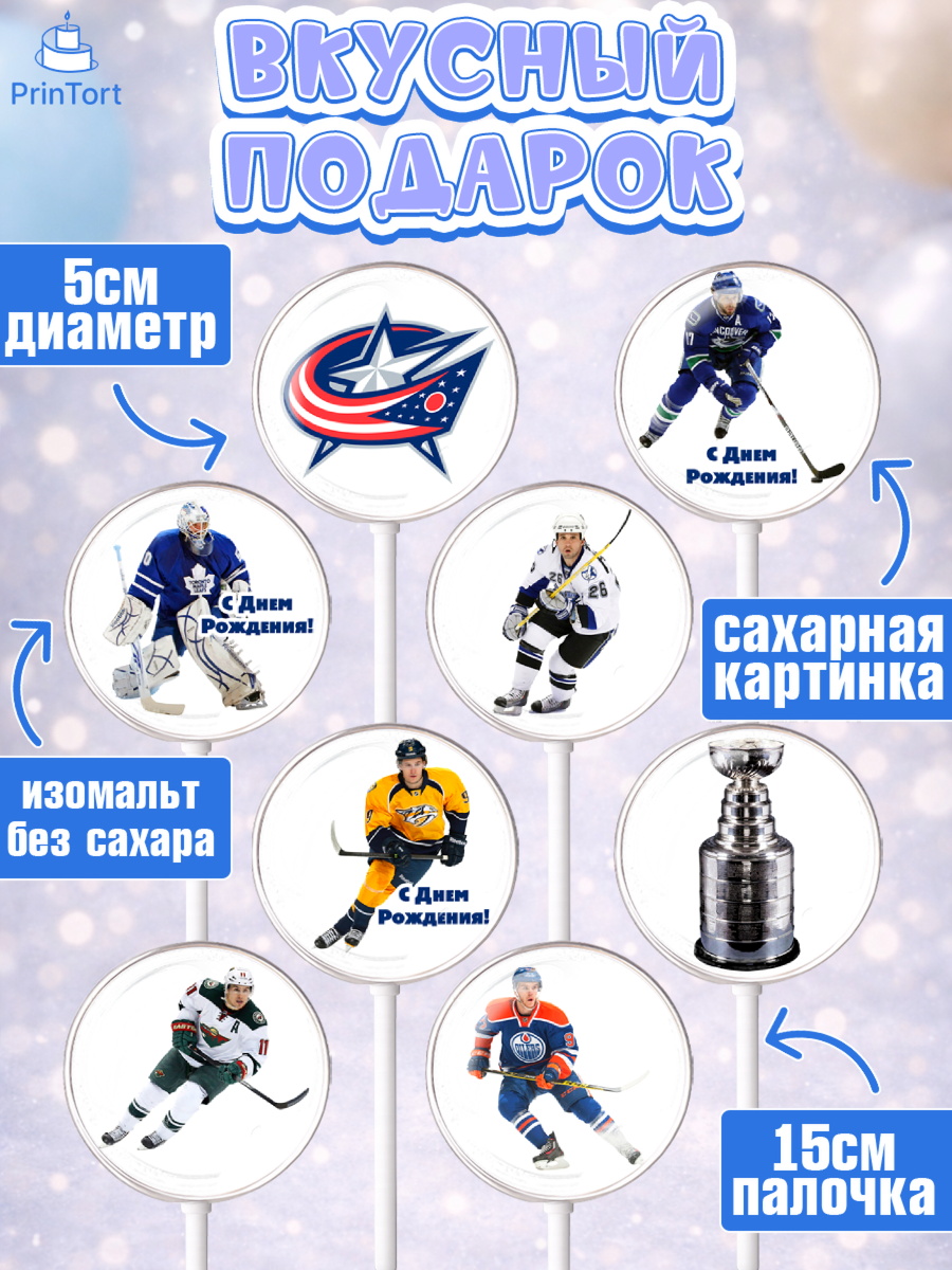Леденцы 3,5, НХЛ, Хоккей, Мальчик, День рождения, арт. PL306568_2, кадр 2