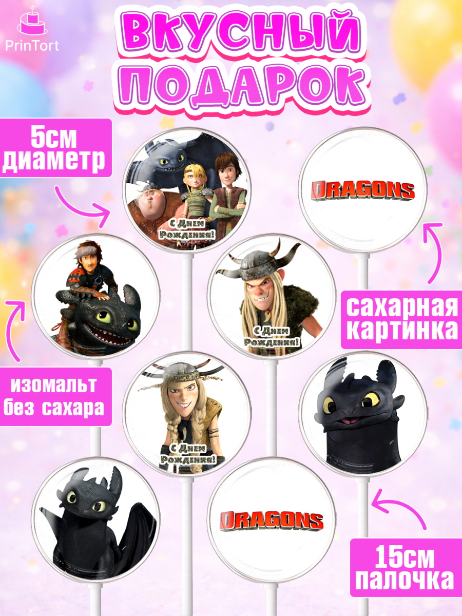 Леденцы 3,5, Как приручить дракона, Девочка, День рождения, арт. PL307146_2, кадр 2