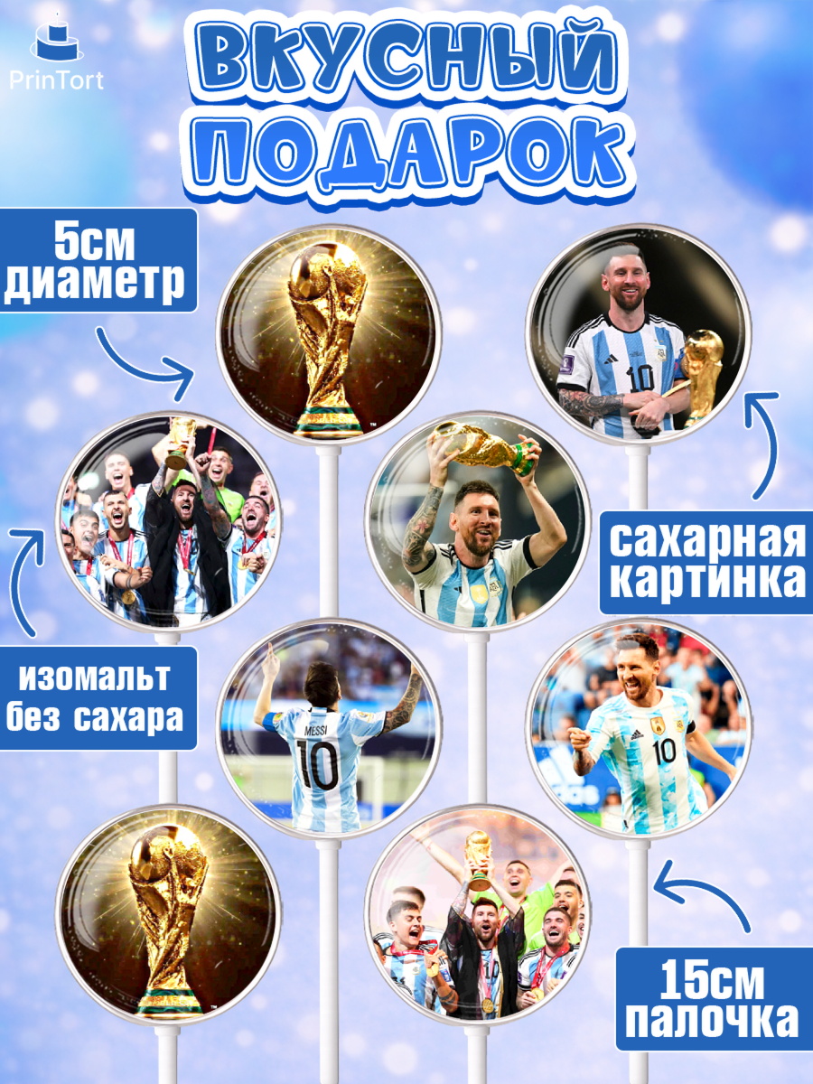 Леденцы 3,5, Лионель Месси, Аргентина, Мальчик, День рождения, арт. PL307773_1, кадр 2