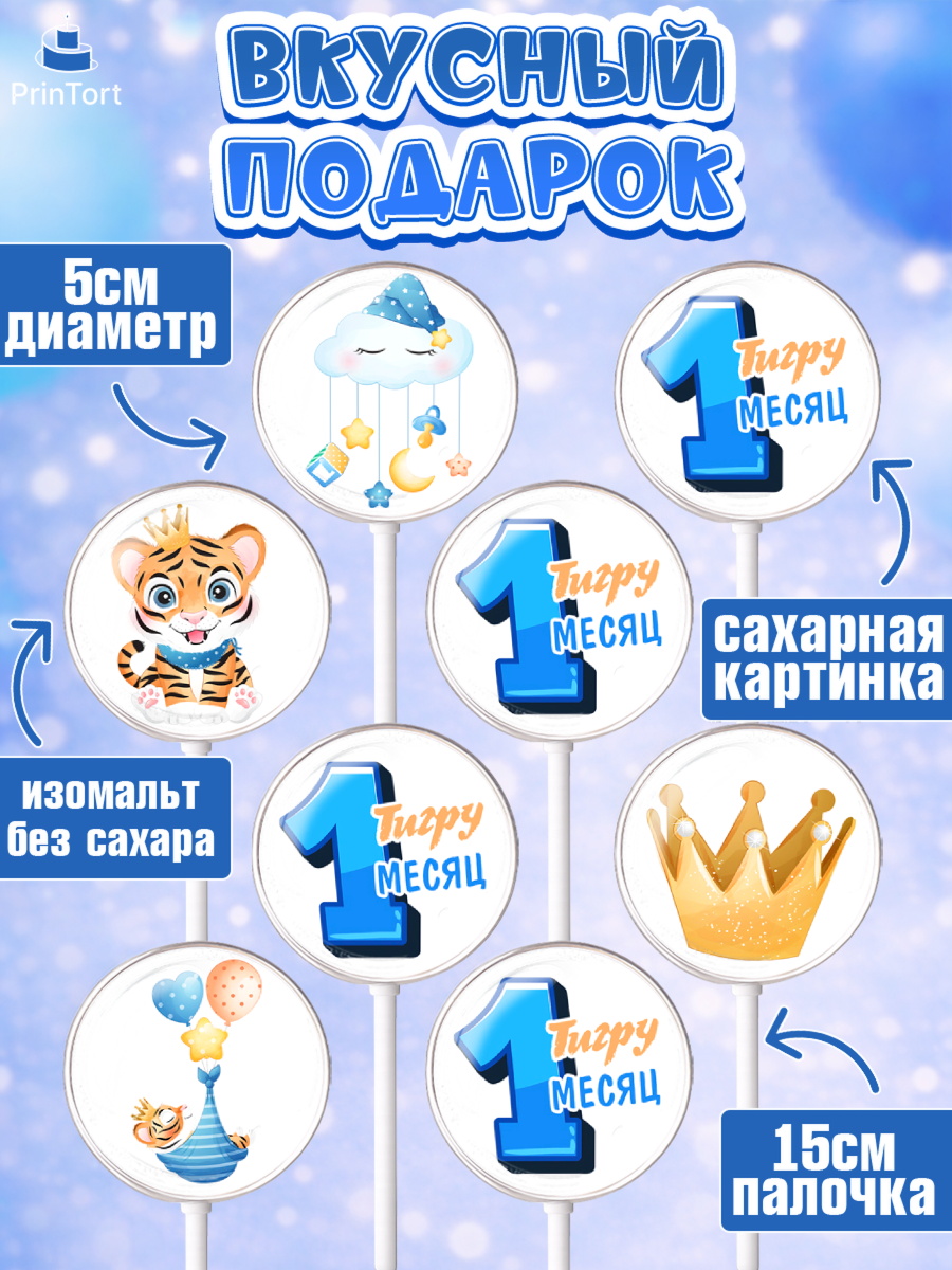 Леденцы 3,5, Мальчику 1 месяц, Мальчик, 1 месяц, День рождения, арт. PL307964_2, кадр 2