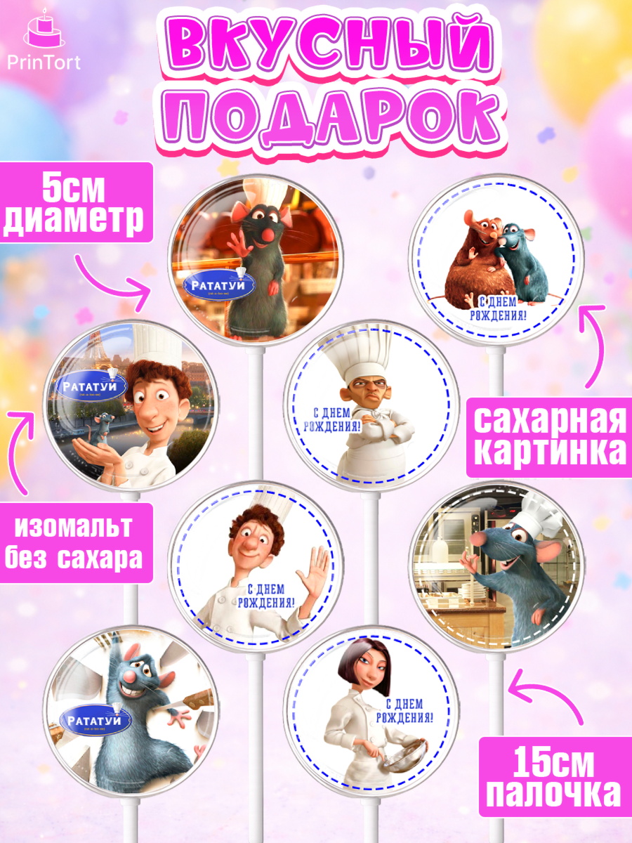 Леденцы 3,5, Рататуй, Девочка, День рождения, арт. PL309491_2, кадр 2