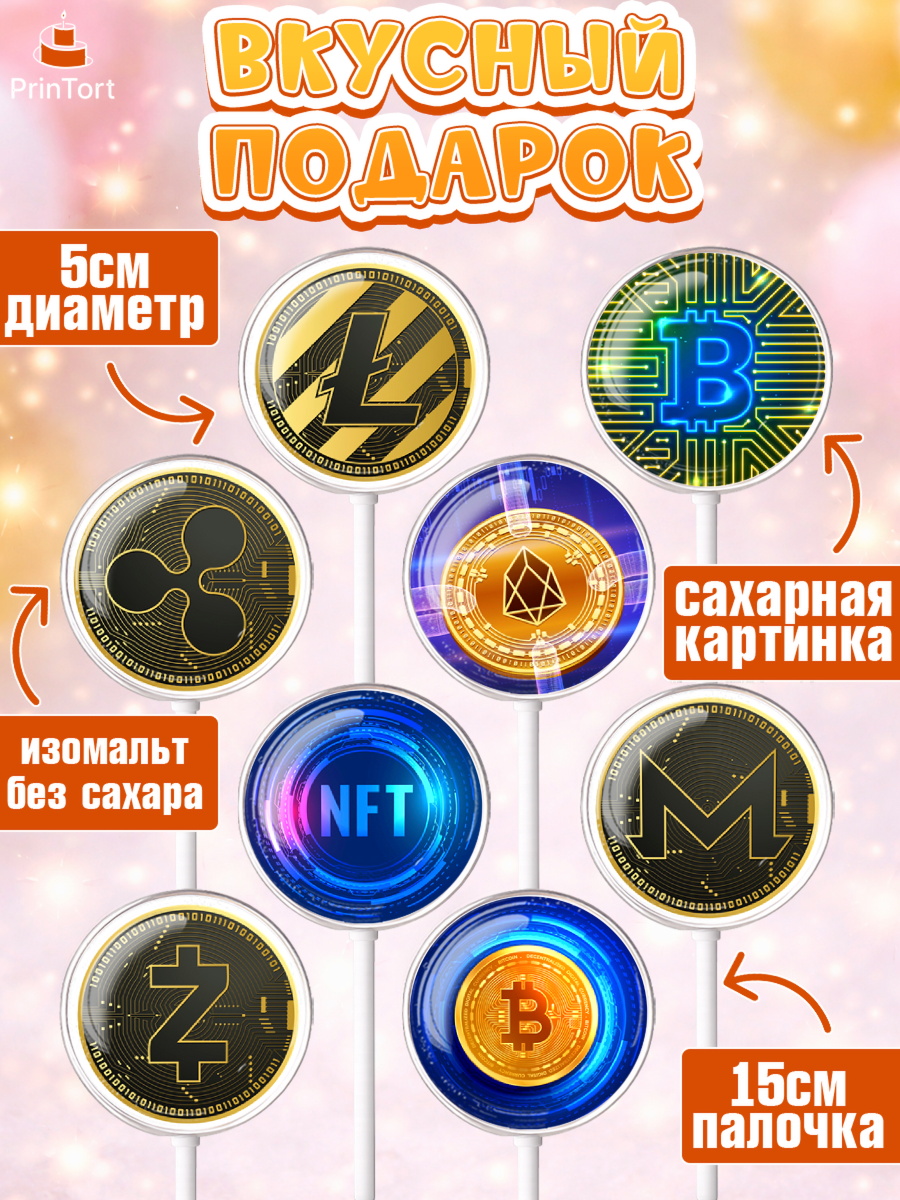 Леденцы 3,5, Криптовалюты, Биткоин, Девочка, День рождения, арт. PL310177_2, кадр 2