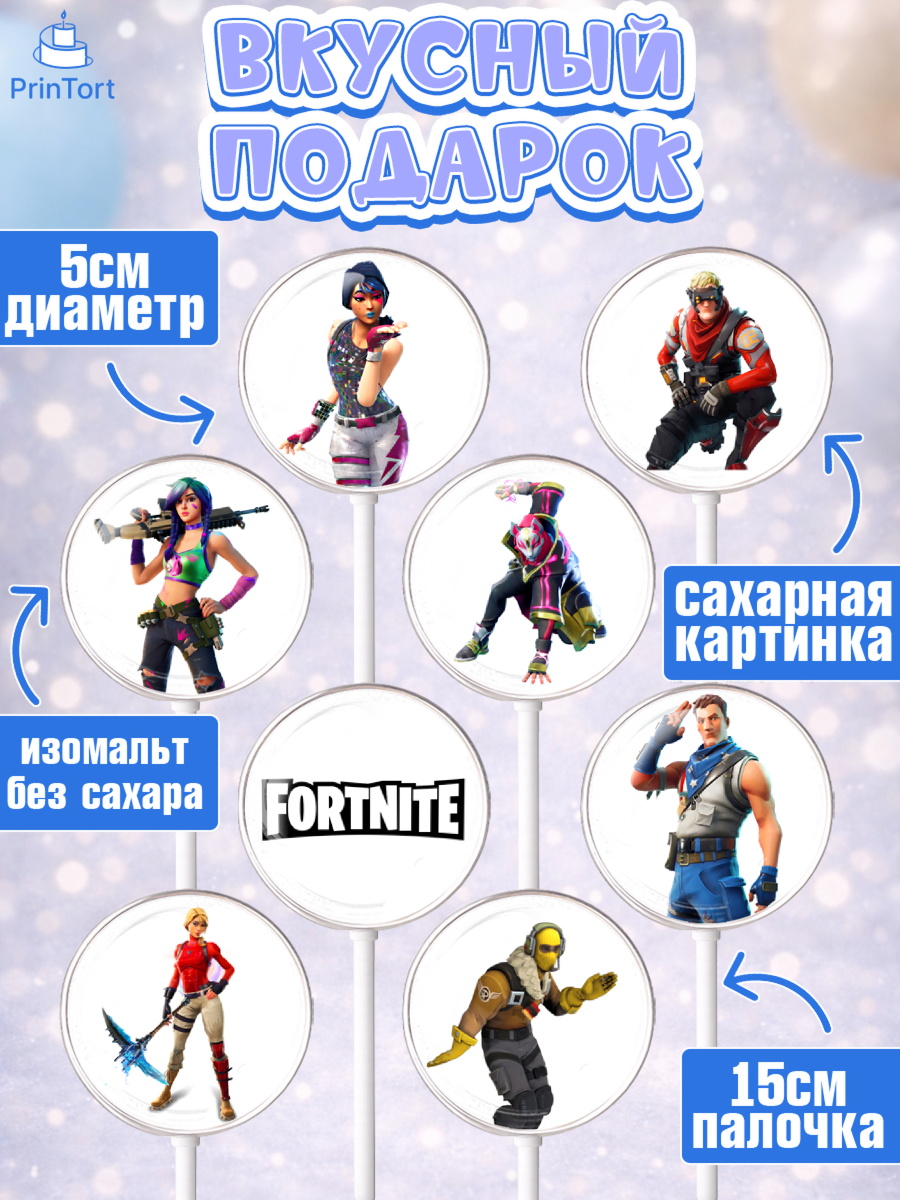 Леденцы 3,5, Фортнайт, компьютерная игра фортнайт, Fortnite, Мальчик, День рождения, арт. PL317194_1, кадр 2