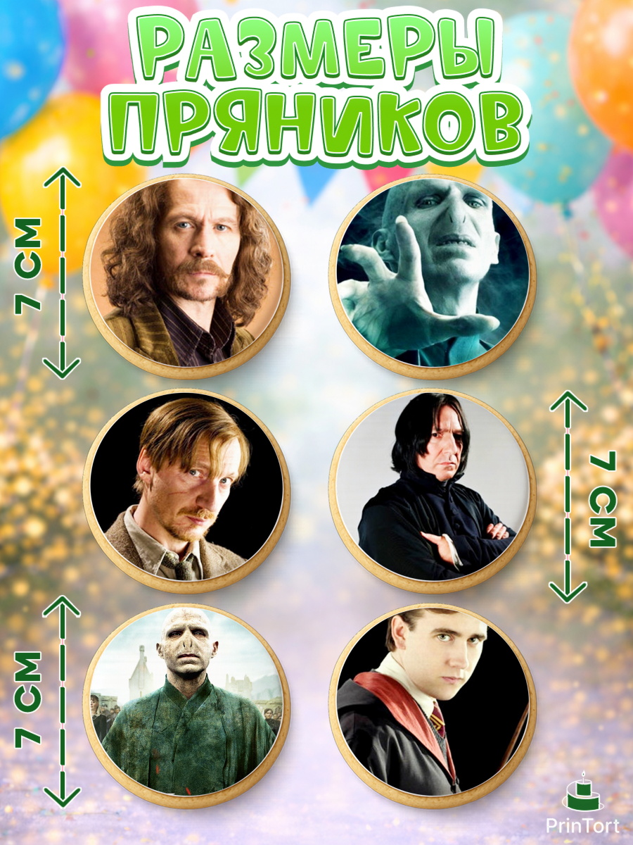 Пряники с пищевой печатью масматрица, Гарри Поттер, Harry Potter, Девочка, День рождения, арт. PP201349_1, кадр 2