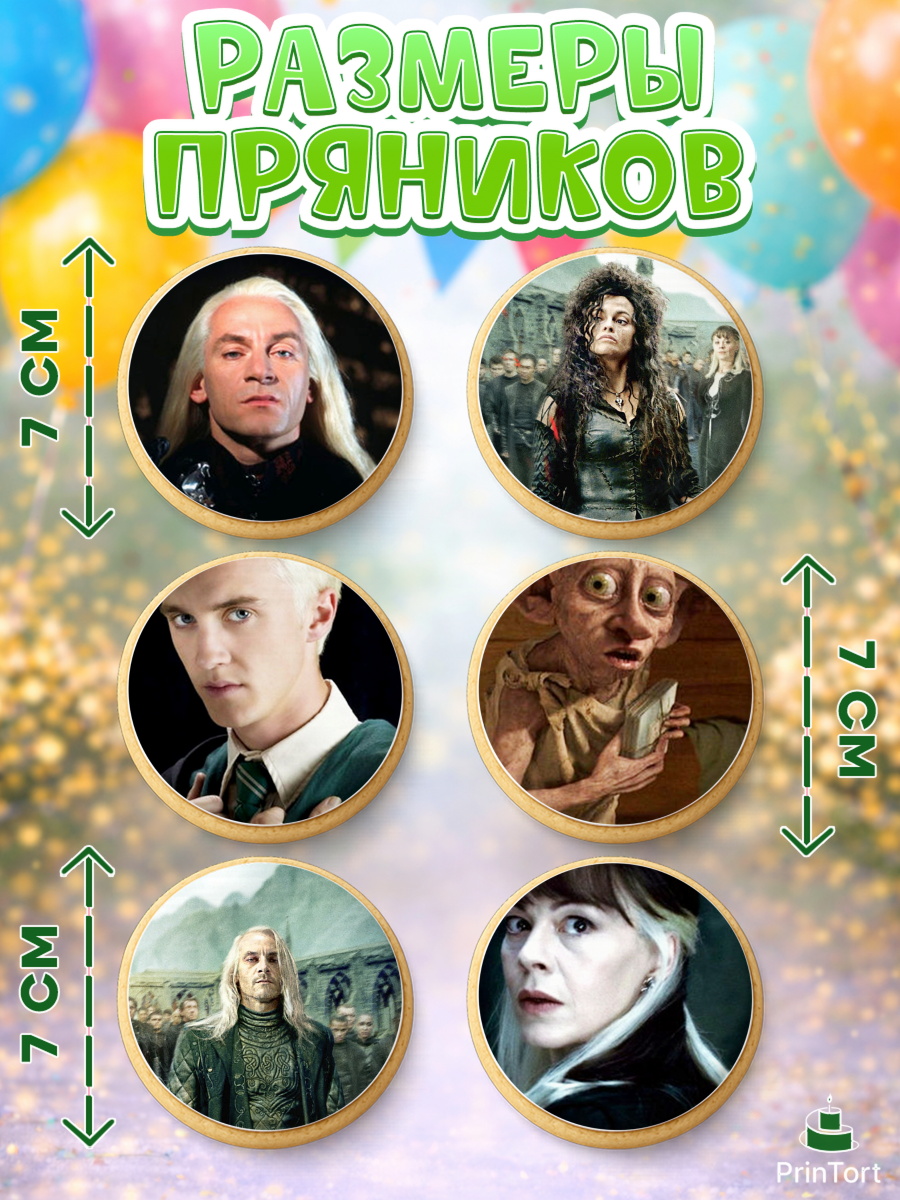 Пряники с пищевой печатью масматрица, Гарри Поттер, Harry Potter, Девочка, День рождения, арт. PP201349_2, кадр 2