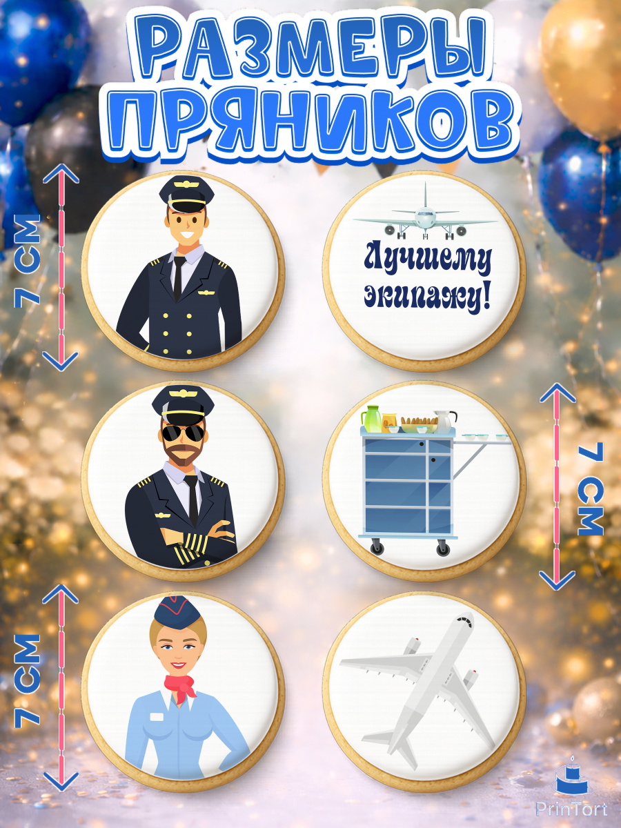 Пряники с пищевой печатью масматрица, Авиация, Самолеты, Мальчик, День гражданской авиации, арт. PP204394_1, кадр 2