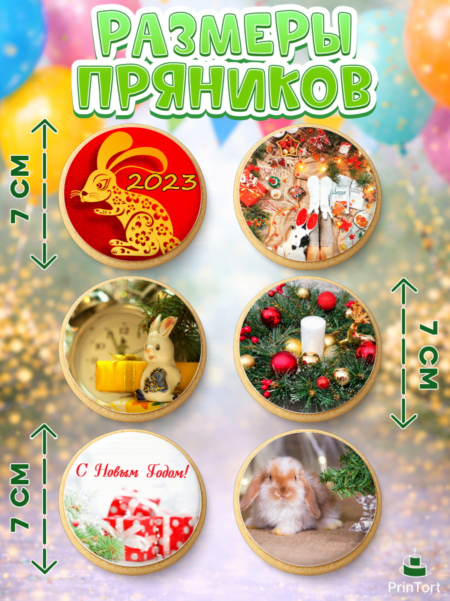Пряники с пищевой печатью масматрица, Новый год, Девочка, арт. PP206444_1, кадр 2