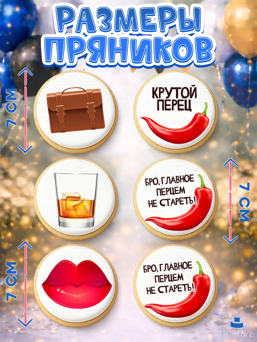 Пряники с пищевой печатью масматрица, Мужчине, Мальчик, День рождения, арт. PP210517_2, кадр 2