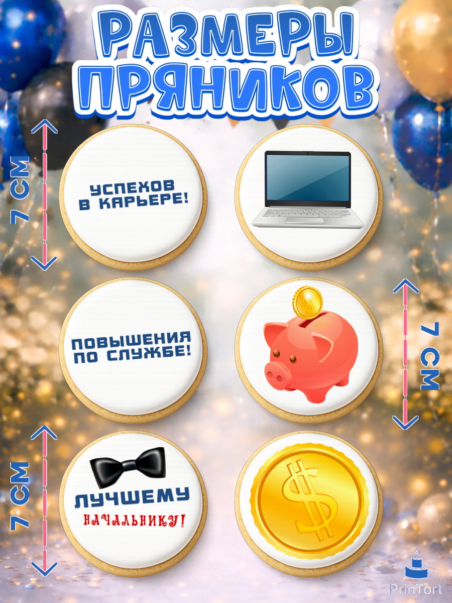 Пряники с пищевой печатью масматрица, Начальнику, Боссу, Мужчина, День рождения, арт. PP210997_1, кадр 2