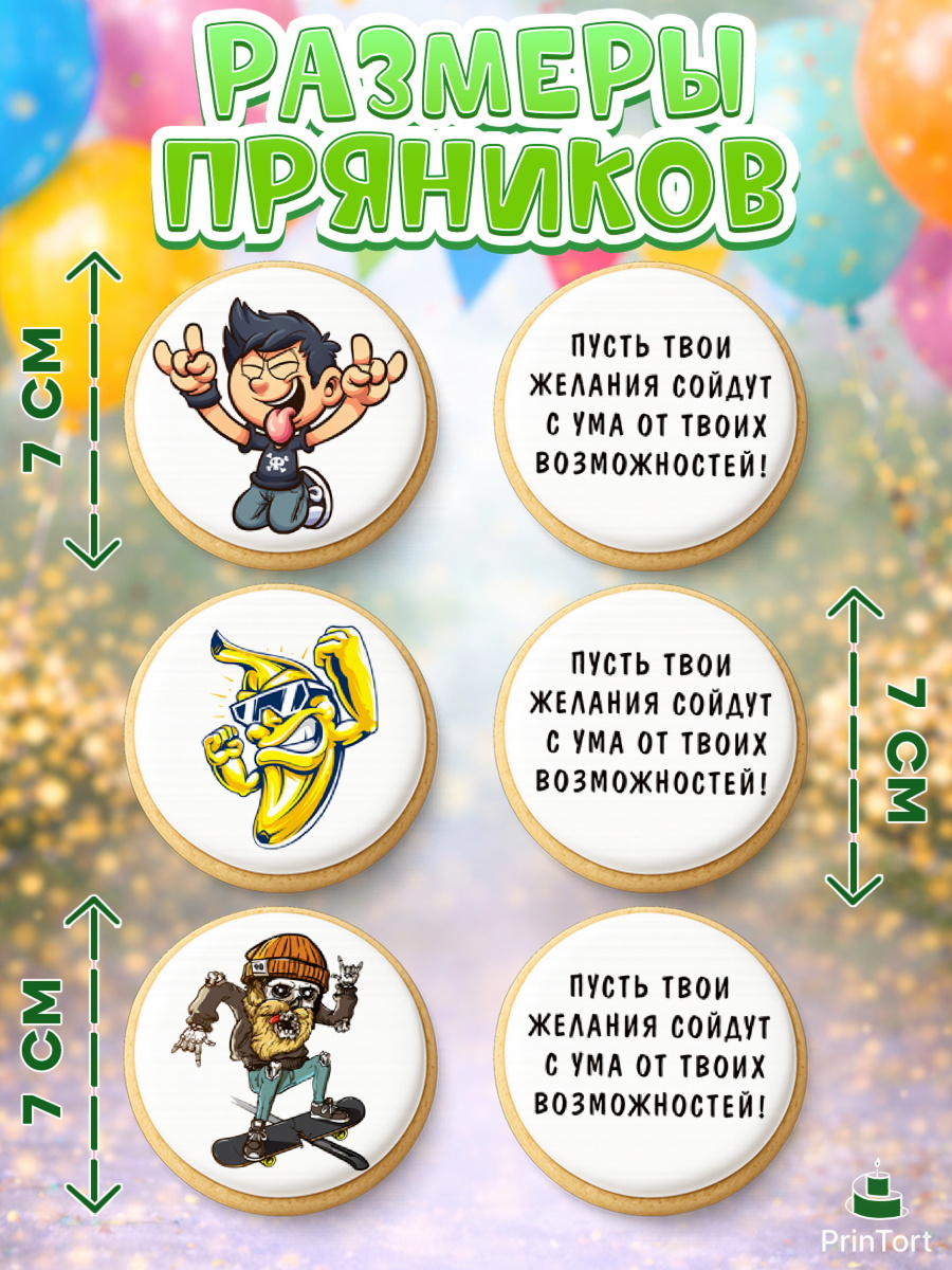 Пряники с пищевой печатью масматрица, с днем рождения, машина, купюры, деньги, Девочка, арт. PP213713_2, кадр 2