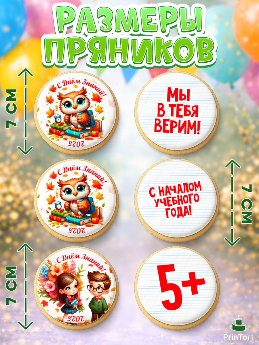 Пряники с пищевой печатью масматрица, 1 сентября, День знаний, снова в школу, арт. PP220121_2, кадр 2