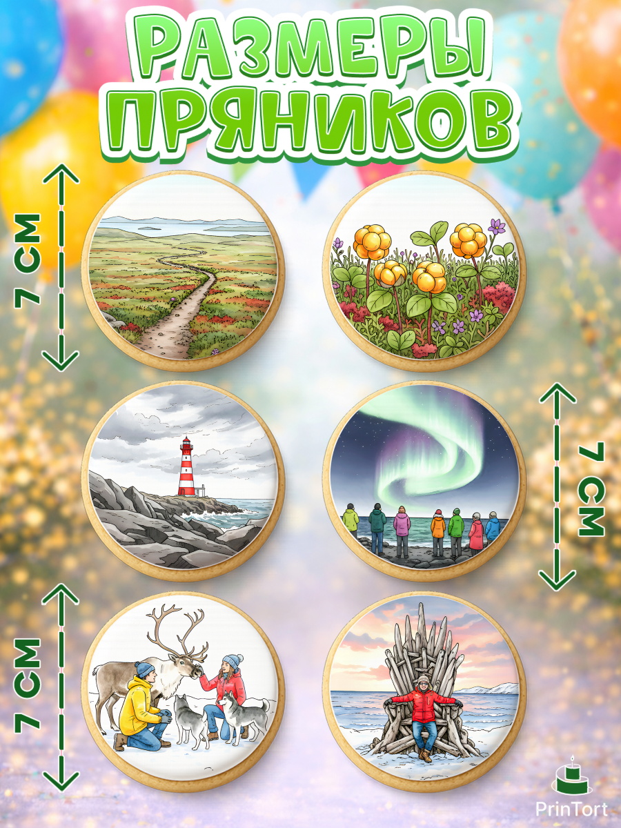 Пряники с пищевой печатью масматрица, Мурманск, город Мурманск, любимый город Мурманск, арт. PP222257_1, кадр 2