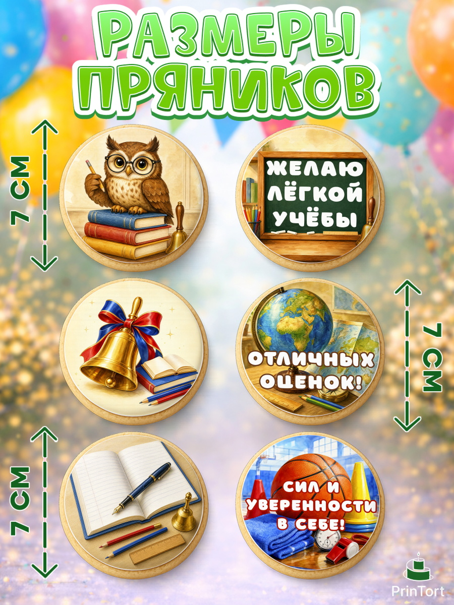 Пряники с пищевой печатью масматрица, 1 сентября, Девочка, День знаний 1 сентября, арт. PP226975_1, кадр 2