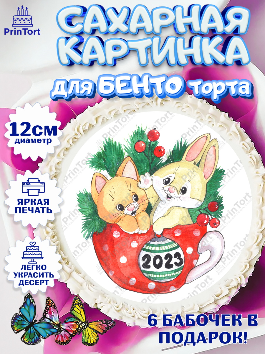 Сахарные круги 12см PT05 Новый год Круг Сахарные круги 12см PT05, Новый год, Девочка, арт. PT0506927
