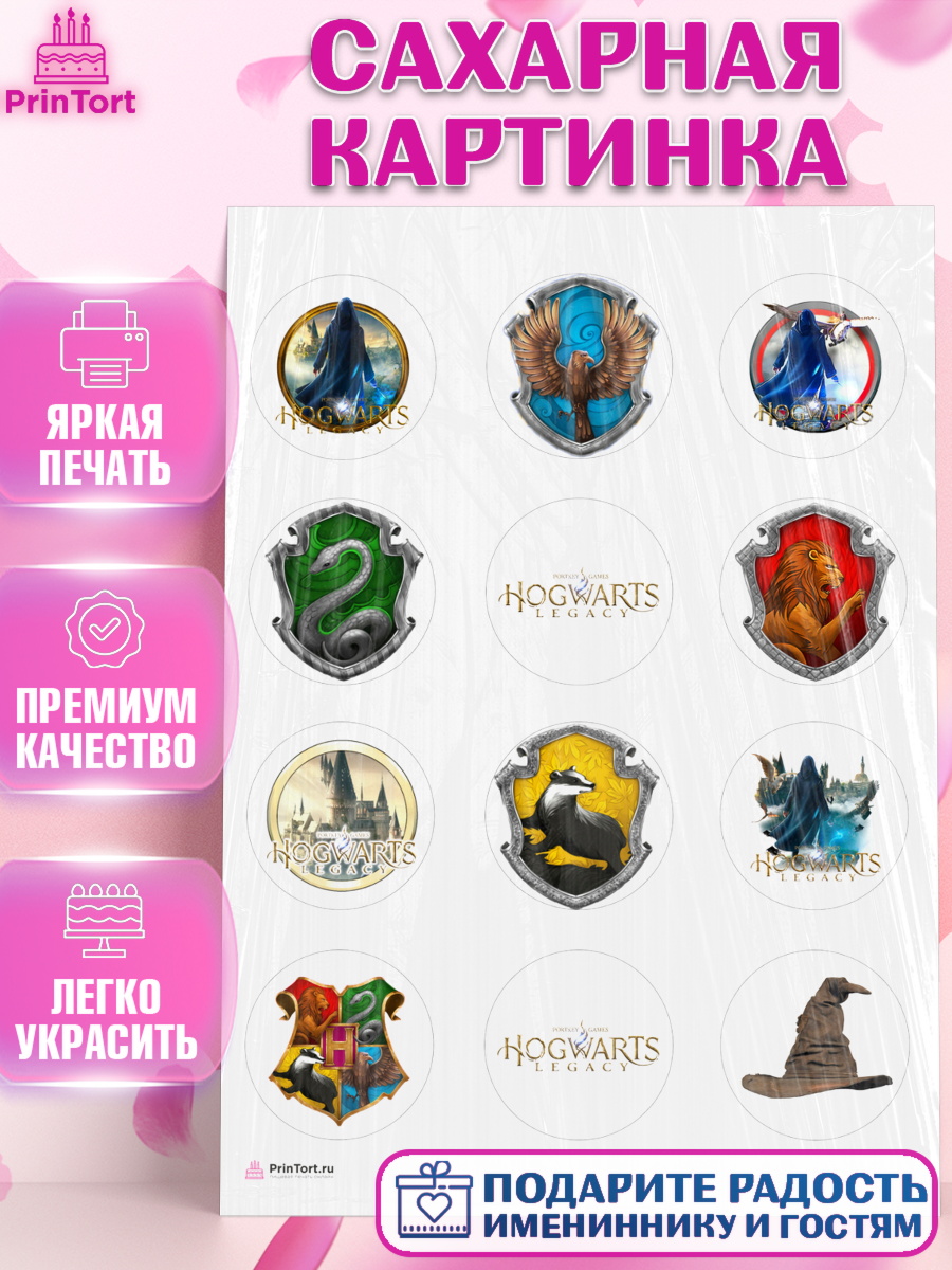 Сахарная картинка Гарри Поттер Капк 5 Сахарная картинка, Гарри Поттер, Хогвартс Легаси, Девочка, День рождения, арт. PT109665
