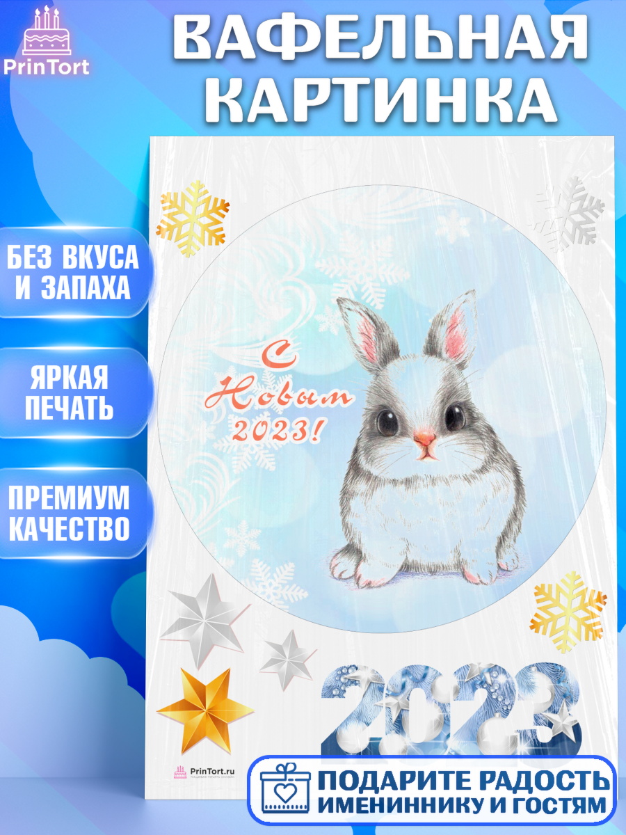 Вафельная картинка на торт Новый год ребёнку Вафельная картинка, Новый год, Девочка, арт. PT205963