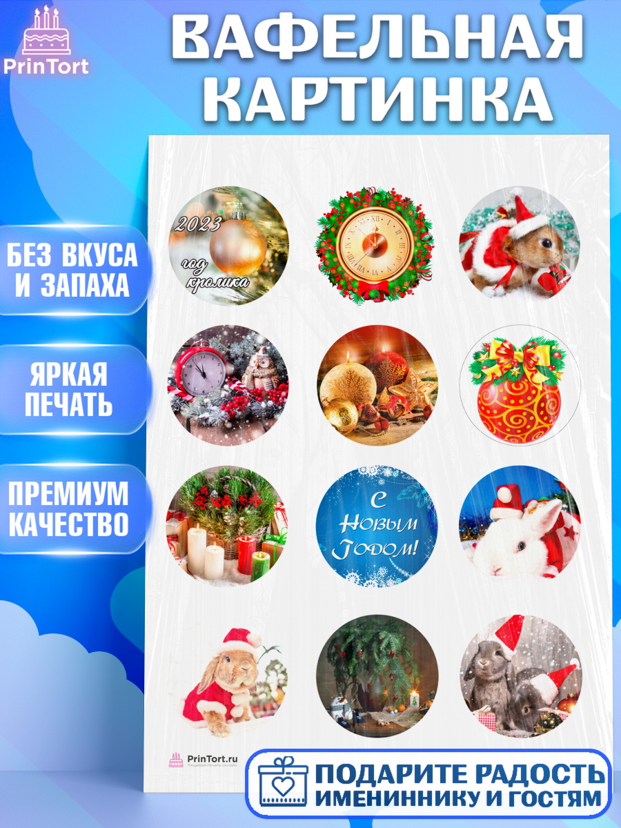 Вафельная картинка Новый год Капк 5 Вафельная картинка, Новый год, Девочка, арт. PT206442