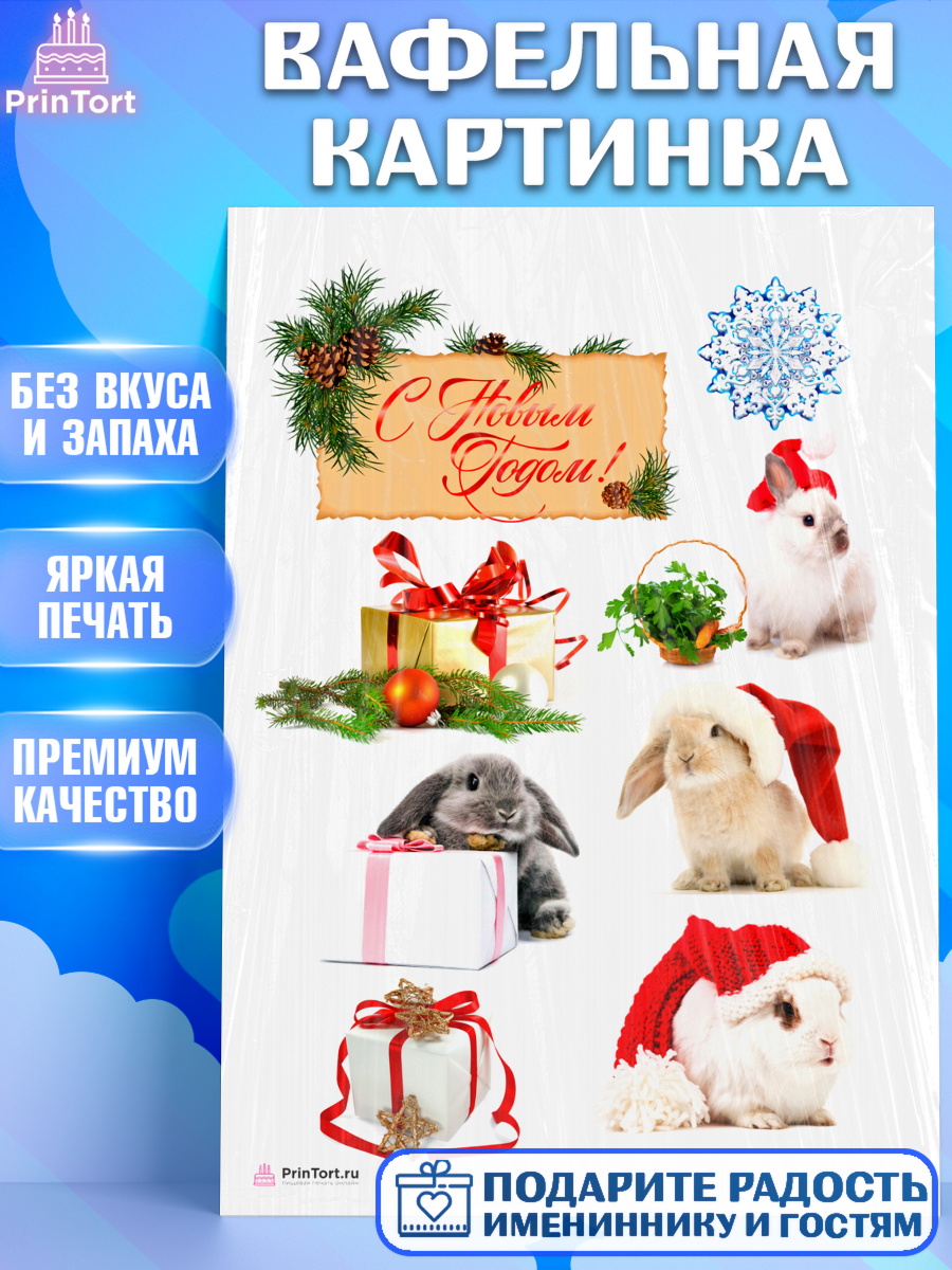 Вафельная картинка Новый год Топпер Вафельная картинка, Новый год, Девочка, арт. PT206448