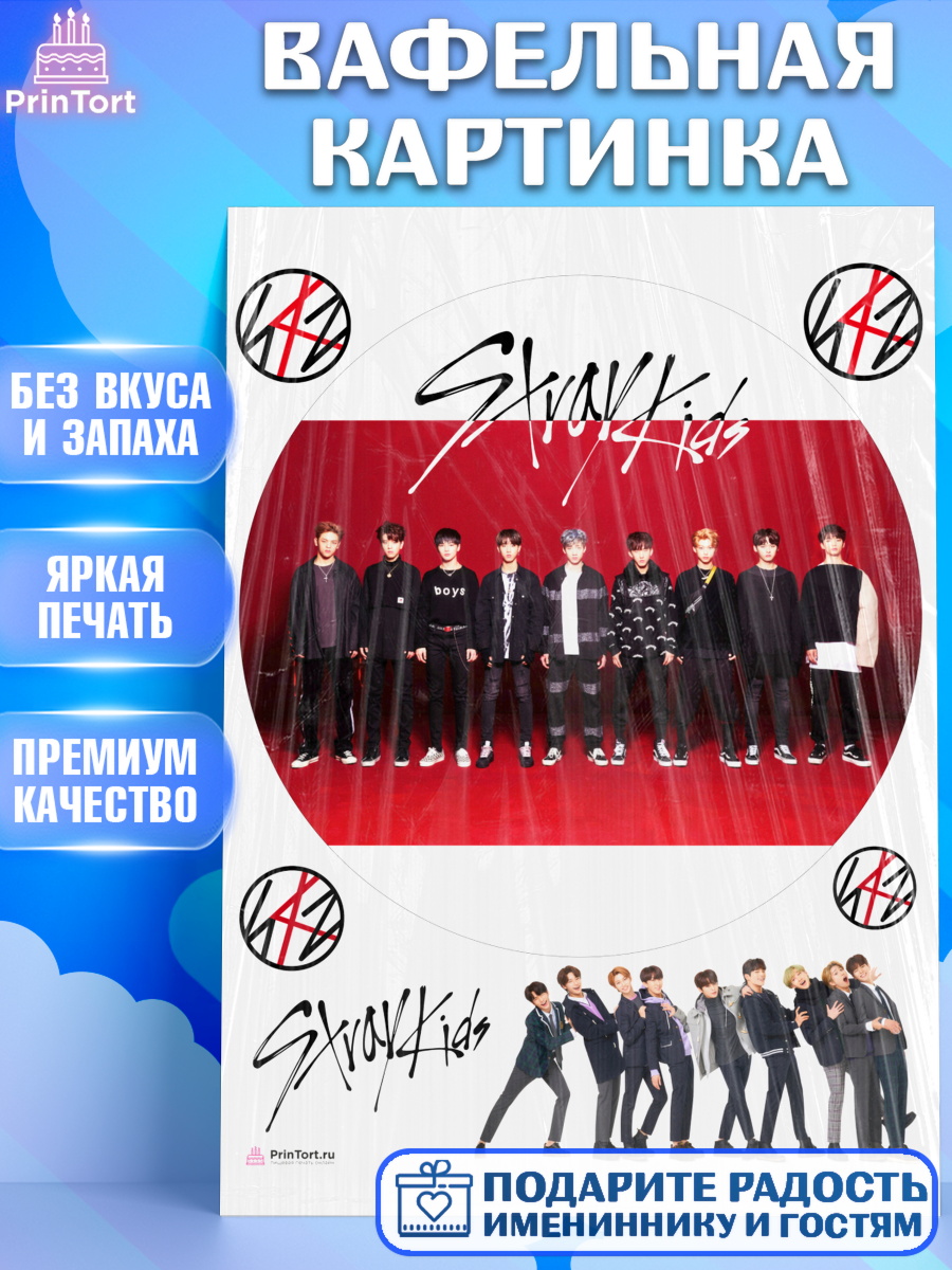Вафельная картинка Стрей Кидс Круг Вафельная картинка, Стрей Кидс, Stray Kids, Девочка, День рождения, арт. PT209183