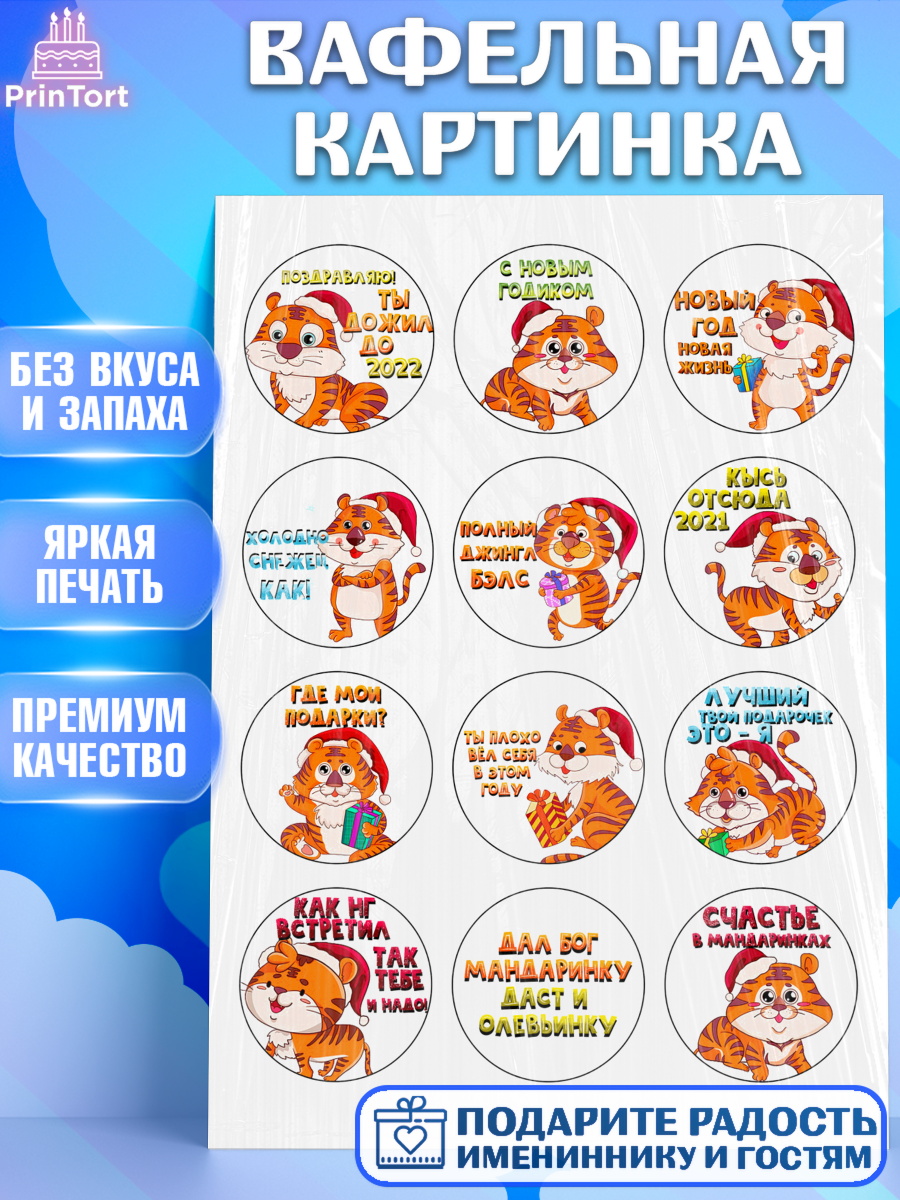Вафельная картинка Фигурный декор Вафельная картинка, Новый год, Девочка, арт. PT226148