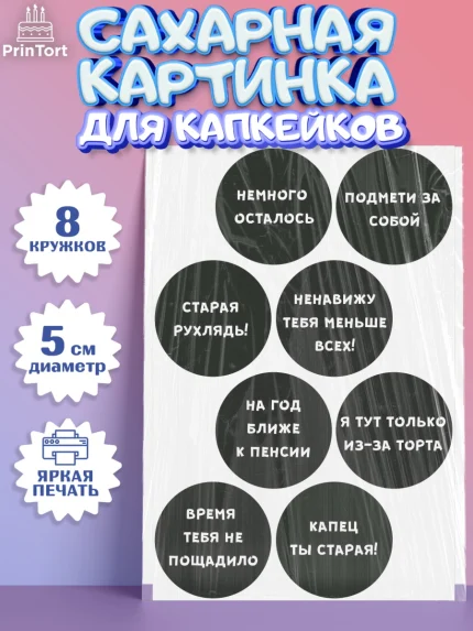 Сахарные капкейки, Девушке, Девочка, День рождения, арт. PT0200291_1