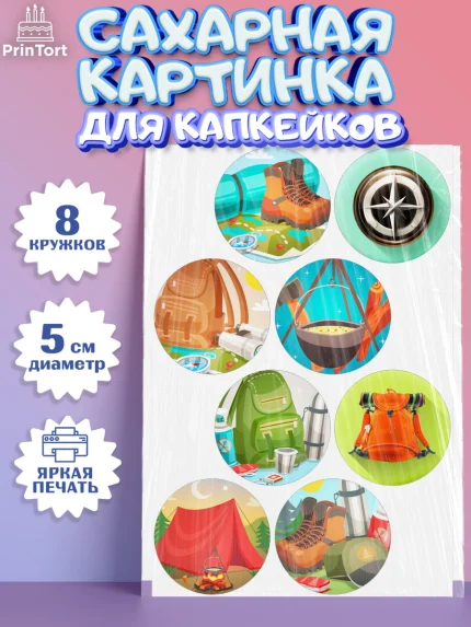 Сахарные капкейки, Путешествия, Путешественник, Мальчик, День рождения, арт. PT0202361_1