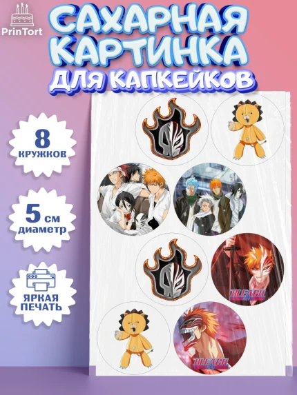 Сахарные капкейки, Блич, Аниме, Девочка, День рождения, арт. PT0207203_1