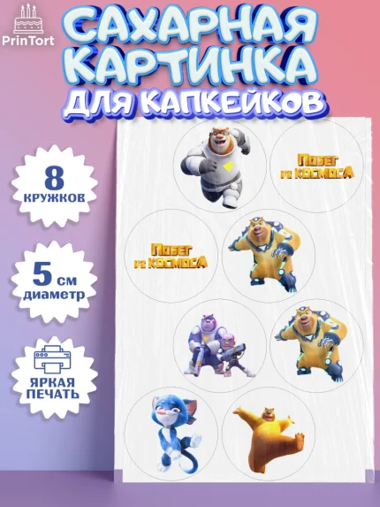Сахарные капкейки, Побег из космоса, Девочка, День рождения, арт. PT0209539_1