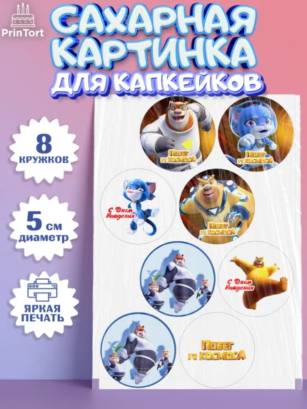 Сахарные капкейки, Побег из космоса, Девочка, День рождения, арт. PT0209549_1
