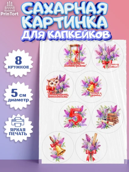 Сахарные капкейки, Подарок учителю, Парень, Выпускной в школе, арт. PT0223167_1