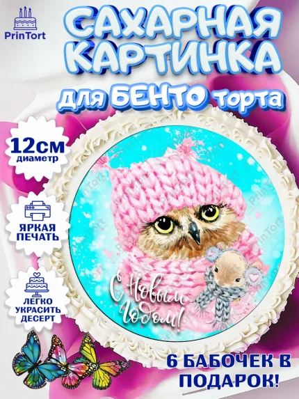 Сахарные круги 12см PT05, Новый год, Девочка, арт. PT0500352