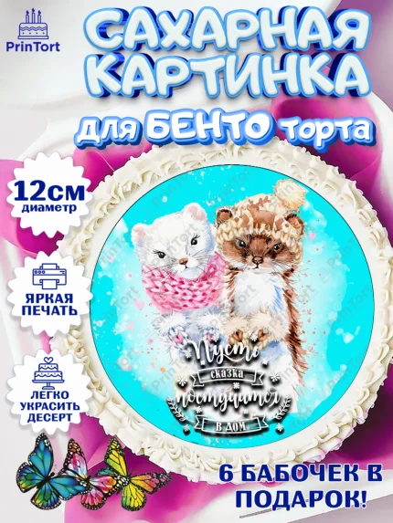 Сахарные круги 12см PT05, Новый год, Девочка, арт. PT0500353