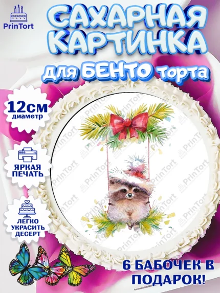 Сахарные круги 12см PT05, Новый год, Девочка, арт. PT0500354