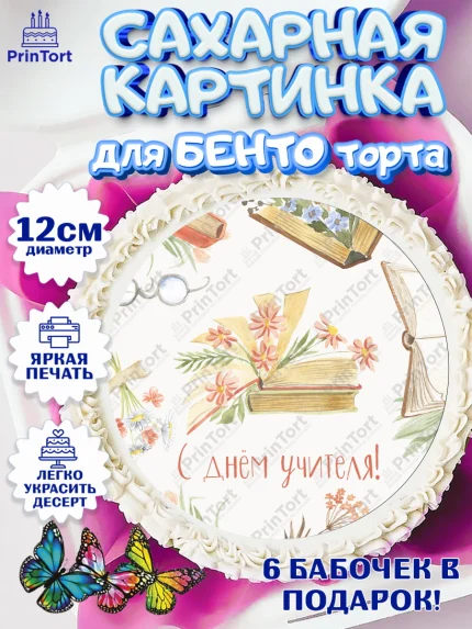 Сахарные круги 12см PT05, день учителя, Девушка, арт. PT0501194