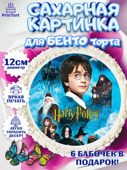 Сахарные круги 12см PT05, Гарри Поттер, Harry Potter, Девочка, День рождения, арт. PT0501338