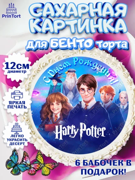 Сахарные круги 12см PT05, Гарри Поттер, Harry Potter, Девочка, День рождения, арт. PT0501344