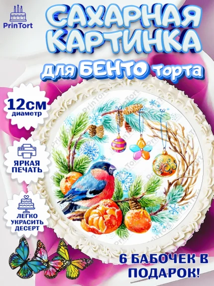 Сахарные круги 12см PT05, Новый год, Девочка, арт. PT0501707