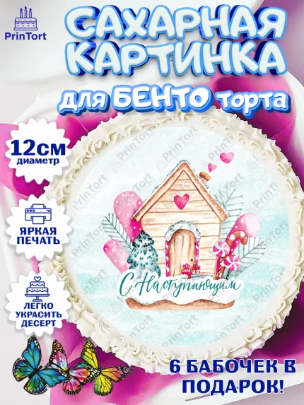 Сахарные круги 12см PT05, Новый год, Девочка, арт. PT0501855